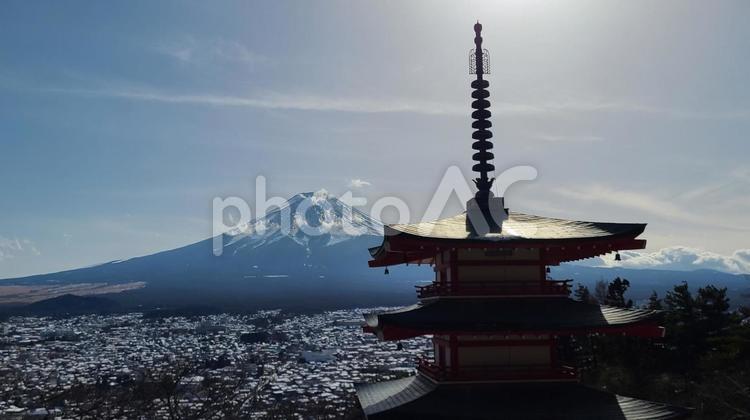 風情を感じる景色 五重塔,風情,日本の写真素材