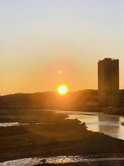 Photo, fuchu yotsuya bridge, hino city, yotsuya bridge, 