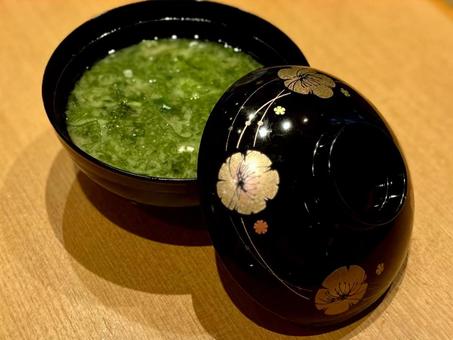 あおさのお味噌汁 あおさのお味噌汁 味噌汁,お吸い物,居酒屋の写真素材