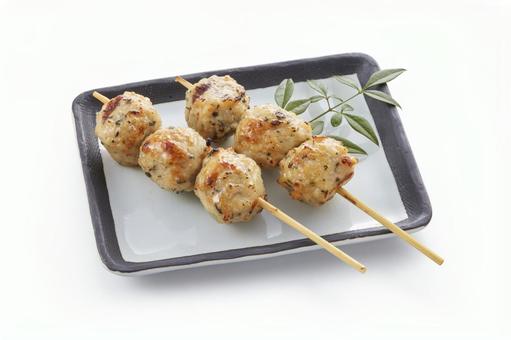 つくね　塩【焼き鳥】 つくね,焼き鳥,塩の写真素材