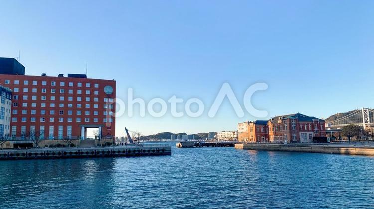 門司港レトロの港町風景 門司港レトロ,福岡県,観光の写真素材
