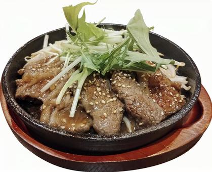 焼肉_鉄皿_盛り付け(切抜 焼肉_鉄皿_盛り付け(切抜 焼肉,牛肉,おいしいの写真素材
