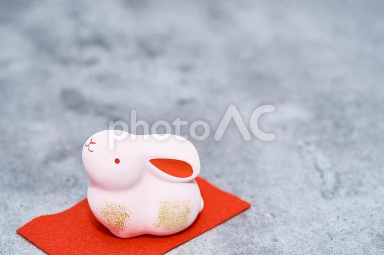 うさぎ年のお正月素材 お正月,正月,謹賀新年の写真素材