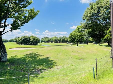美しいゴルフコースの風景 美しいゴルフコースの風景 ゴルフ,ゴルフ場,ゴルフコースの写真素材