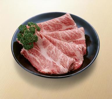 和牛すき焼き用 肩ロース 和牛すき焼き用 肩ロース すき焼き用,肩ロース,牛肉の写真素材