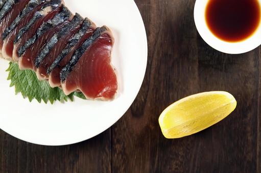 カツオたたきの和風料理 カツオたたきの和風料理 カツオ,たたき,刺身の写真素材