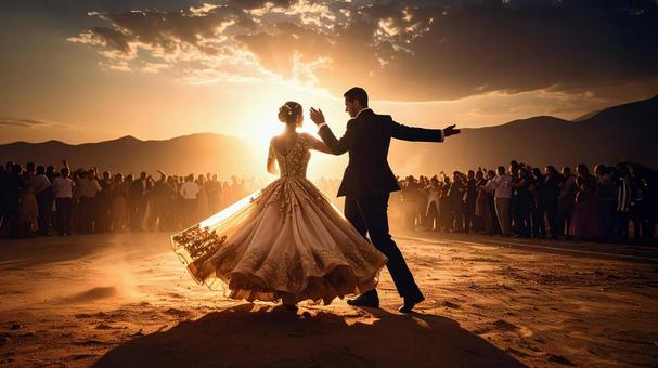 大団円に民衆に称えられながら粋に踊る英雄 大団円に民衆に称えられながら粋に踊る英雄の写真