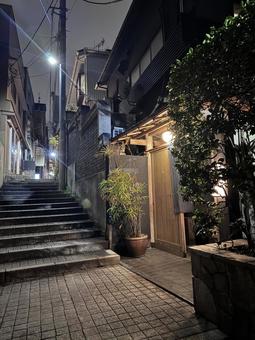 夜の神楽坂 夜の神楽坂 神楽坂,新宿,飯田橋の写真素材