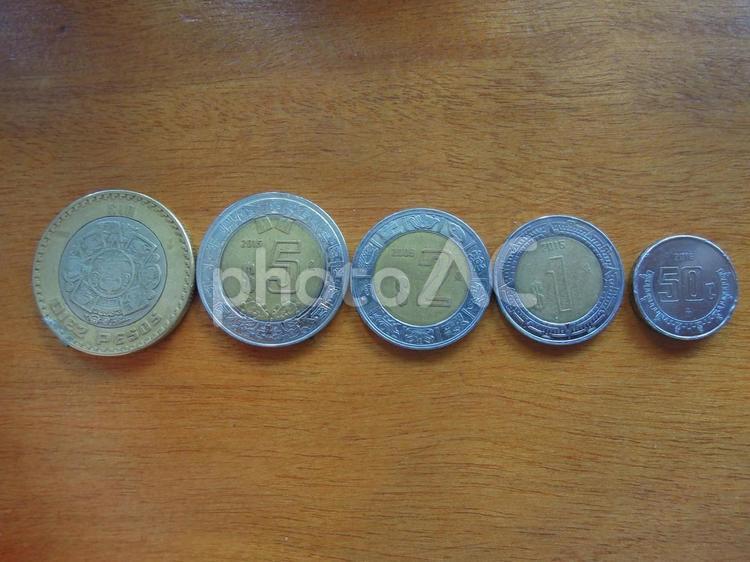 メキシコペソ（メキシコのお金） お金,コイン,ペソの写真素材