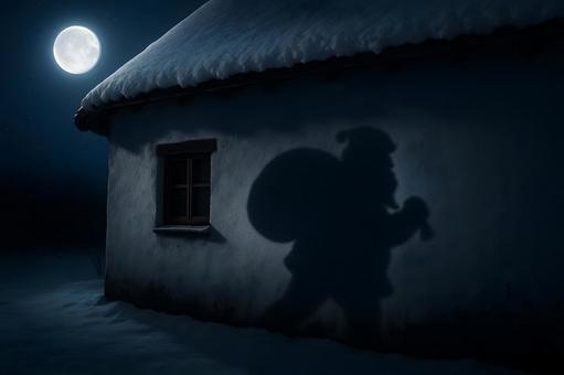 月夜のサンタ影の写真