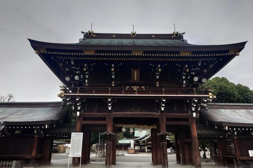 愛知県-真清田神社-楼門 愛知県-真清田神社-楼門 真清田神社,神社,尾張国の写真素材