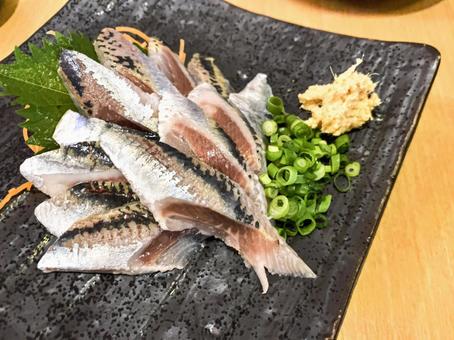 新鮮イワシの刺し身 新鮮イワシの刺し身 刺身,海鮮,イワシの写真素材