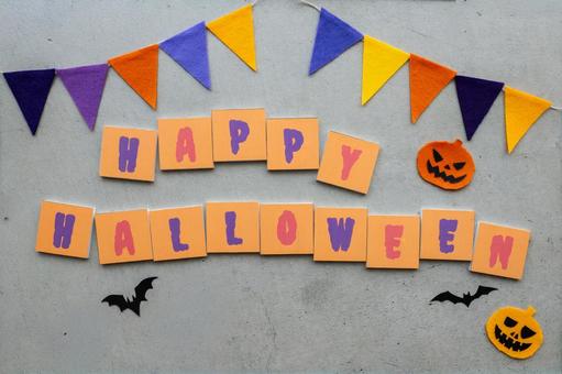 コンクリ背景のハロウィンデコレーション コンクリ背景のハロウィンデコレーション ハロウィン,ジャックオランタン,万聖節前夜の写真素材