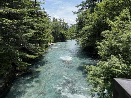 上高地 上高地,自然,川の写真素材