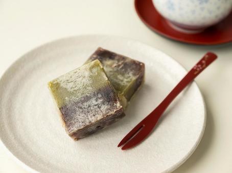 きんつば 抹茶きんつば 和菓子 きんつば 抹茶きんつば 和菓子 きんつば,抹茶きんつば,和菓子の写真素材