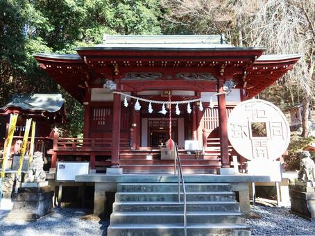 埼玉 聖神社 埼玉,聖神社,拝殿の写真素材