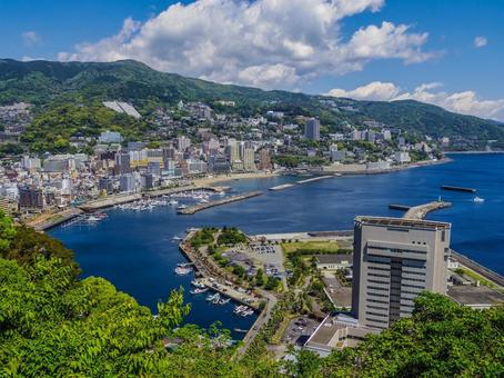 【静岡県】熱海市の風景 熱海市,絶景,展望台の写真素材