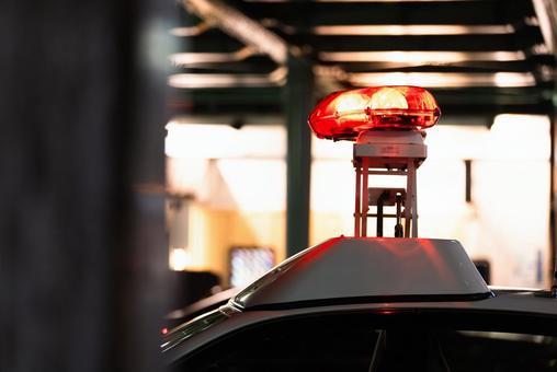 パトライト 車,警察,警察車両の写真素材