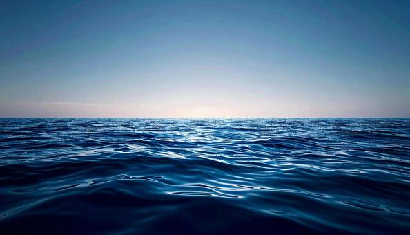 穏やかな海と地平線 穏やかな海と地平線の写真