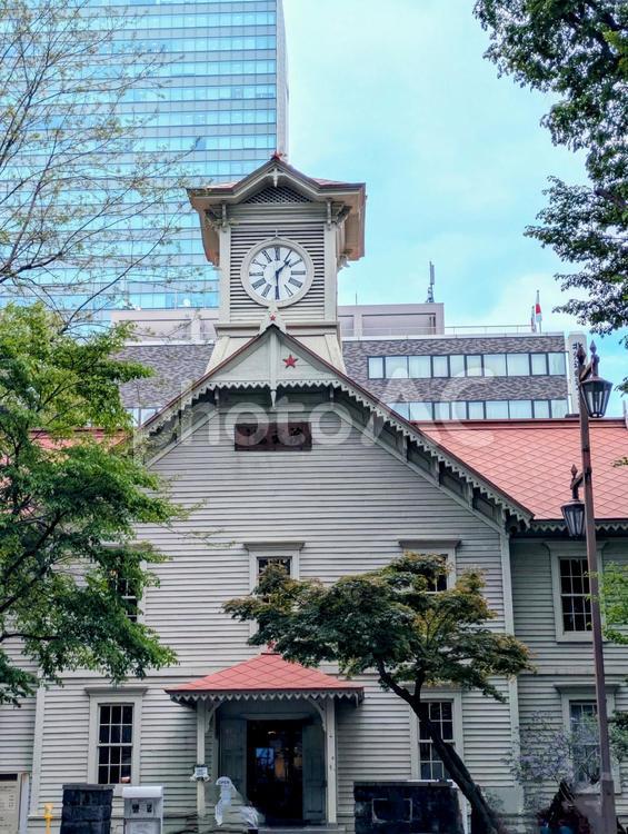 札幌市時計台 北海道,北海道旅行,札幌市時計台の写真素材