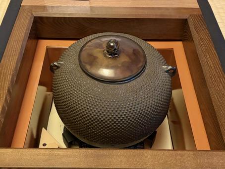 茶釜① 鉄瓶,炉壇,茶道の写真素材