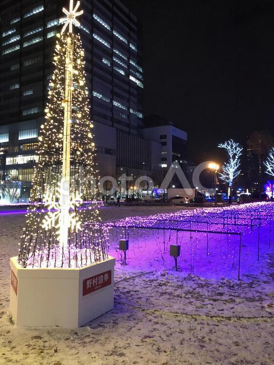 さっぽろホワイトイルミネーション 札幌,イルミネーション,クリスマスの写真素材