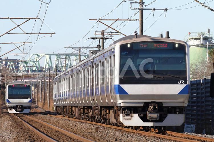 JR常磐線、E531系車両 jr,常磐線,e531系の写真素材