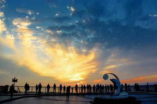 夕暮れのノシャップ岬 ノシャップ岬,北海道,最果ての写真素材