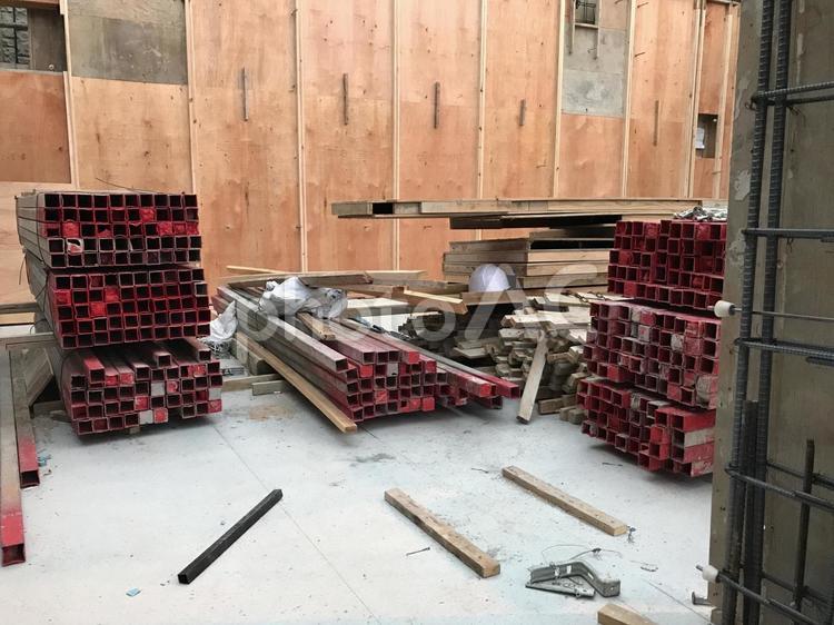 工事現場　イメージ 工事現場,建設現場,鉄骨の写真素材