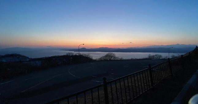 北海道 函館のサンセット風景 北海道 函館のサンセット風景 空,風景,自然の写真素材