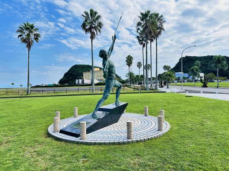 太地町立　くじらの博物館付近 クジラ,哺乳類,空の写真素材