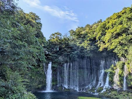 夏の白糸の風景 夏の白糸の風景 水,滝,夏の写真素材
