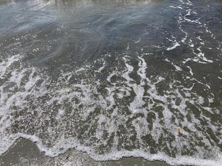 波 海,波,砂浜の写真素材