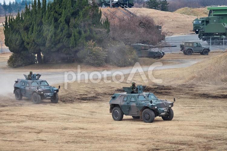 陸上自衛隊　軽装甲機動車 陸上自衛隊,第1空挺団,習志野駐屯地の写真素材