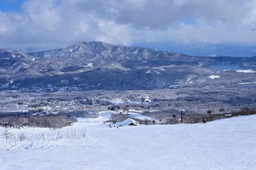 池の平温泉スキー場での景色 池の平温泉スキー場での景色 池の平温泉スキー場,アルペンブリックリゾート,妙高高原の写真素材