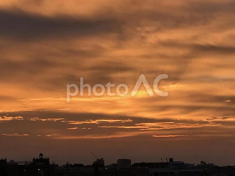 夕暮れ 日暮れ,何人もありません,空の写真素材