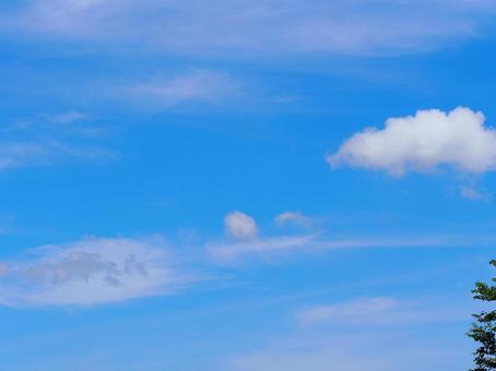 夏空と白い雲 夏空と白い雲の写真