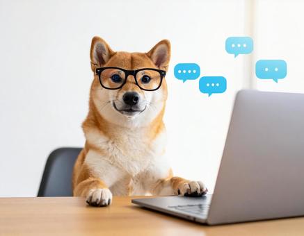 賢い柴犬の写真