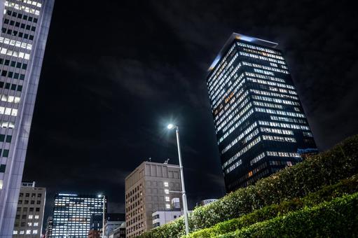 東京都 新宿駅西口の夜景 東京都 新宿駅西口の夜景の写真