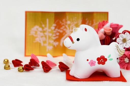 年賀状素材 午 年賀状,午,干支の写真素材