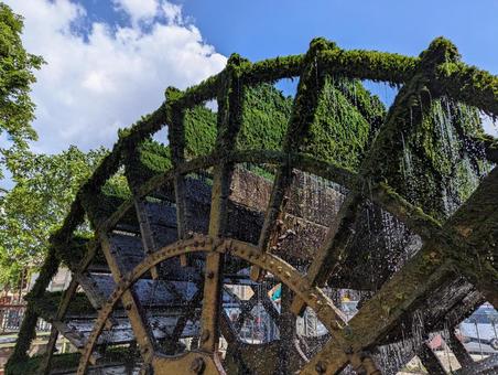 南仏 水車 水車,水,したたるの写真素材