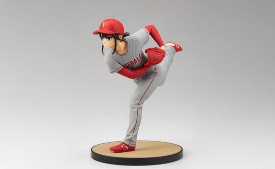 野球をする人物のフィギュア 野球をする人物のフィギュアの写真