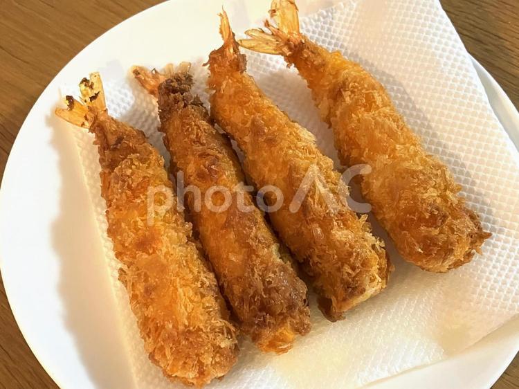 エビフライ　揚げたて エビフライ,エビ,海老の写真素材