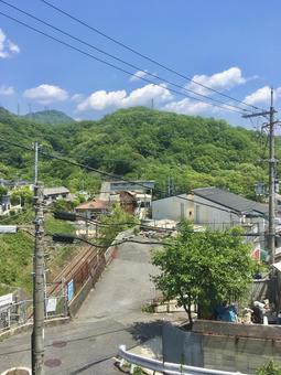 山間部の駅 山間部,駅,ローカル駅の写真素材