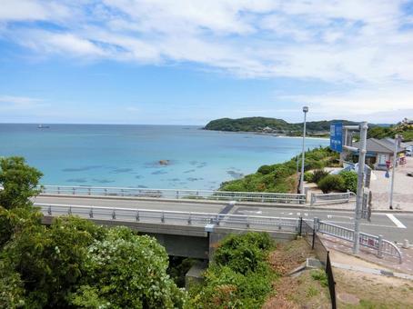 山口 下関 角島展望台からの角島大橋1 山口 下関 角島展望台からの角島大橋1 角島大橋,角島,角島展望台の写真素材