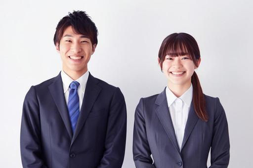 ビジネスマンとビジネスウーマン ビジネスマンとビジネスウーマンの写真