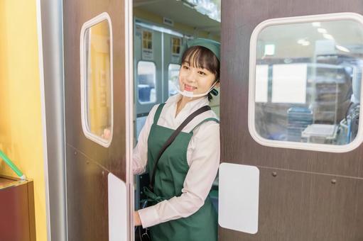 スーパーで働く人々 スーパーで働く人々 スーパー,スーパーマーケット,女性の写真素材