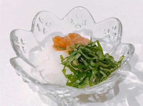 なめ茸おろし なめ茸おろし なめ茸おろし,大葉なめ茸おろし,青じそなめ茸おろしの写真素材