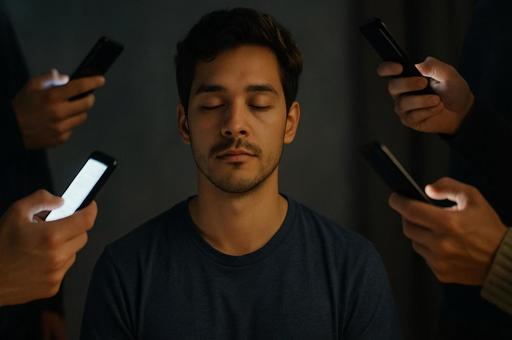 スマホに囲まれた静寂 スマホに囲まれた静寂の写真