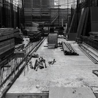 建築現場 建築現場 現場,工事,鉄筋の写真素材